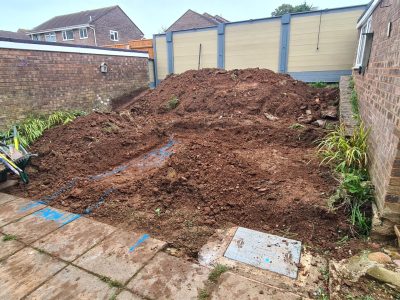 Groundworks and Garden re-design during the groundworks process